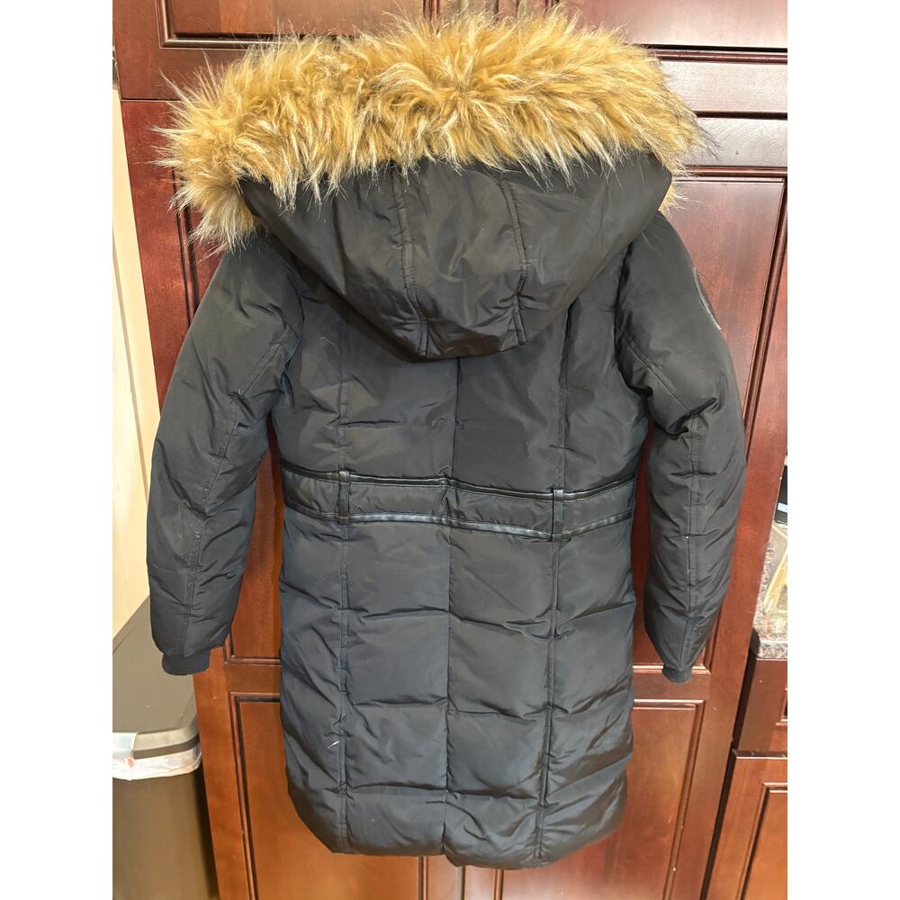 Canada Weather Gear Womens Black Long Parka Fur Trim Size S - Picture 2 of 14
